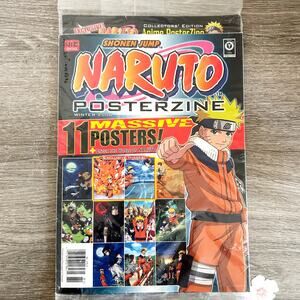 Naruto Shippuden Shonen Jump Posterzine Winter 2008 Anime 9 Ninja Posters Sealed